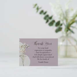 Carte De Correspondance Merci plante
