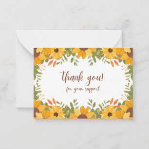 Carte De Correspondance Merci pour votre soutien - Coeur