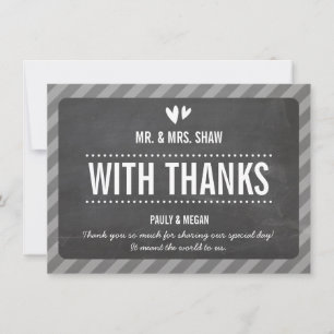 Carte De Correspondance MERCI SIMPLE VOUS REMARQUEZ tableau blanc de type 