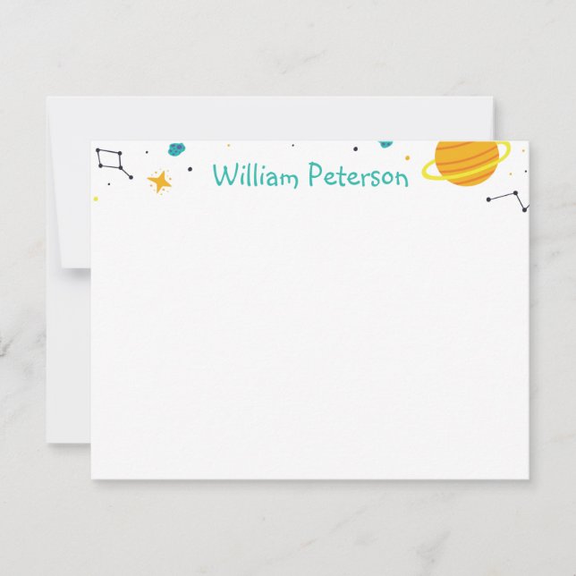 Carte De Correspondance Merci spatial (Devant)