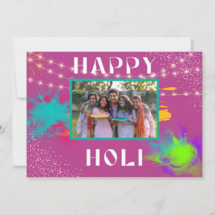 Carte De Correspondance Message de festival coloré Happy Holi personnalisé