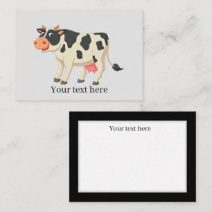 Carte De Correspondance mignon amateur de vache ajouter sentiment Note Car