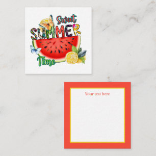 Carte De Correspondance mignon doux Summertime ajouter un fruit de sentime