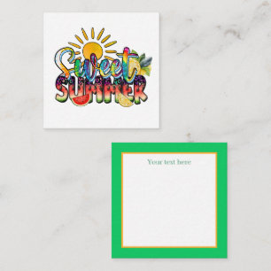 Carte De Correspondance mignon doux Summertime ajouter un sentiment