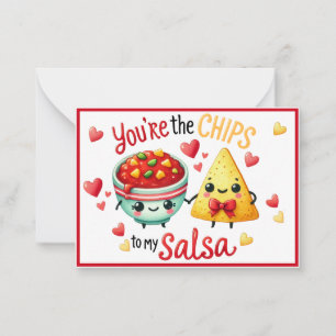 Carte De Correspondance Mignon Kawaii Chips et Salsa
