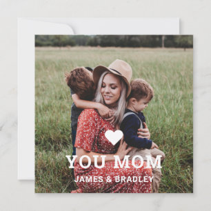 Carte De Correspondance Mignonne COEUR T'AIME MÈRE Fête des Mères Photo
