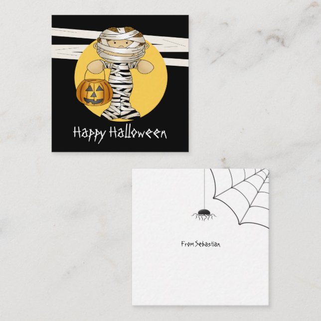Carte De Correspondance MINI Budget Halloween maman (Devant / Derrière)