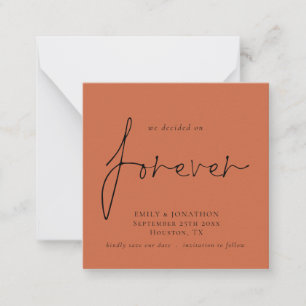 Carte De Correspondance MINI Décidé sur Forever Terracotta Enregistrer l