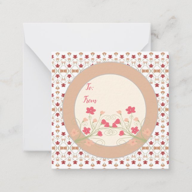 Carte De Correspondance Mini Et Décoratif Avec Enveloppe (Dos)