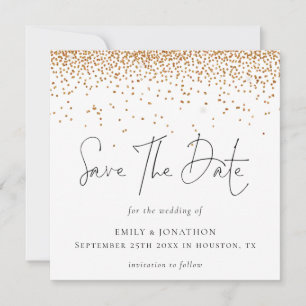 Carte De Correspondance MINI   Gold parties scintillant Confetti Mariage E