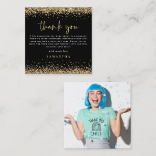 Carte De Correspondance MINI Gold Parties scintillant Photo 30Merci