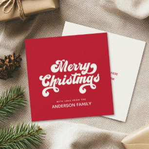 Carte De Correspondance Mini Joyeux Noël Moderne Vacances Minimalistes