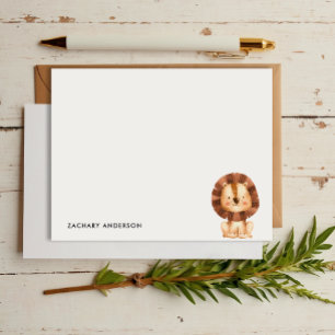 Carte De Correspondance Mini mignon bébé Lion enfants Personnalisé