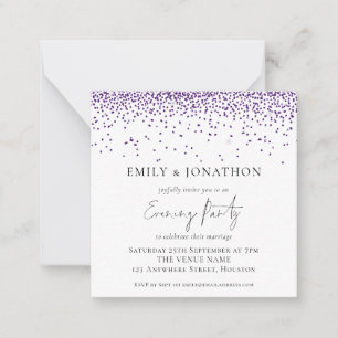 Carte De Correspondance MINI   Purple Parties scintillant Mariage Soirée I