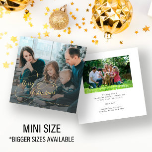 Carte De Correspondance MINI SIZE 2 photo de famille Joyeux Noël