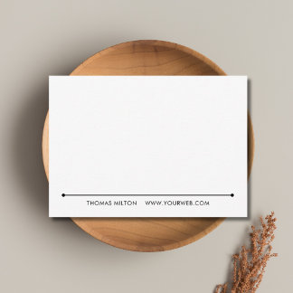 Carte De Correspondance Minimaliste Blanc Typographie Noire Professionnel 