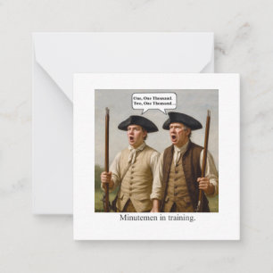 Carte De Correspondance Minutemen en formation.