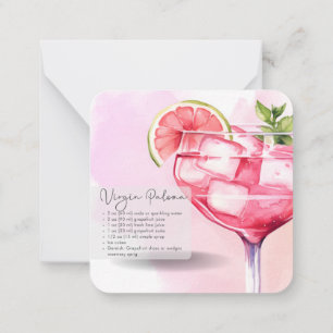 Carte De Correspondance Mocktail Virgin Paloma & Mulled Wine Party Favoris