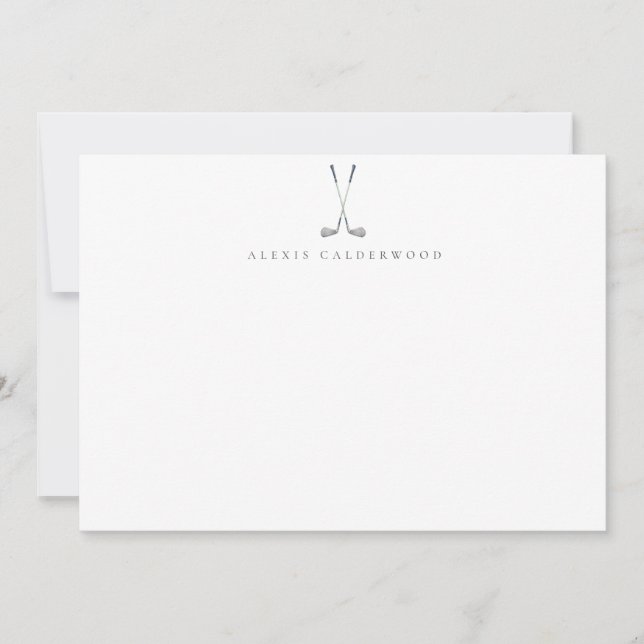 Carte De Correspondance Modern Golfers Personalized (Devant)