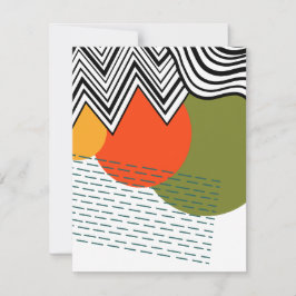 Carte De Correspondance Moderne Abstraite du milieu du siècle