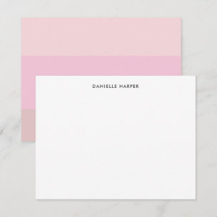 Carte De Correspondance Moderne Chic Blush Pastel rose pâle