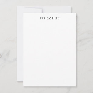 Carte De Correspondance Moderne Élégant Simple Blanc Professionnel Propre