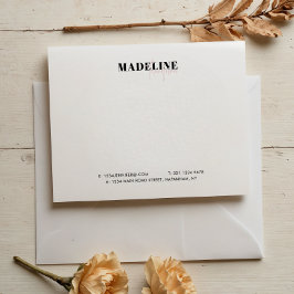 Carte De Correspondance Moderne Light Pink Girl Business