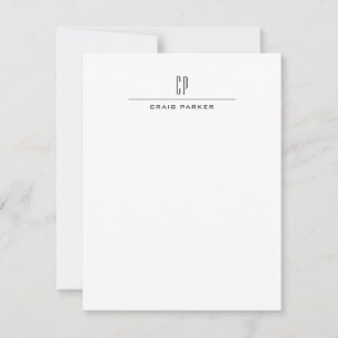 Carte De Correspondance Moderne Monogramme Professionnel Plain Simple Mini