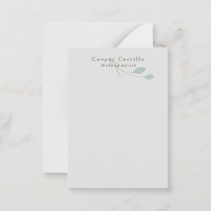 Carte De Correspondance Moderne Simple Gris Professionnel Minimaliste Flor