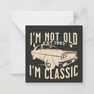 Carte De Correspondance Moderne vintage tendance Je ne suis pas vieux Im c