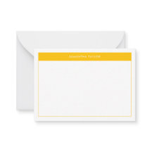 Moderne Yellow Simple Bordure Nom Budget