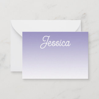 Carte De Correspondance (Modifiable) Ombre couleur violet clair et votre t