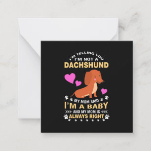 Carte De Correspondance Mon Dachshund Est Mon Bébé