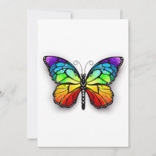 Carte De Correspondance Monarque papillon arc-en-ciel
