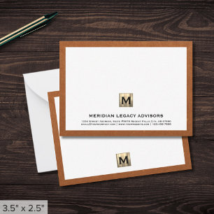 Carte De Correspondance Monogram Business de luxe