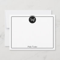 Monogramme Cercle Écriture Tendance Féminin