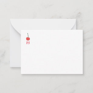 Carte De Correspondance Monogramme cerise