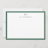 Monogramme classique British Racing Green papeteri