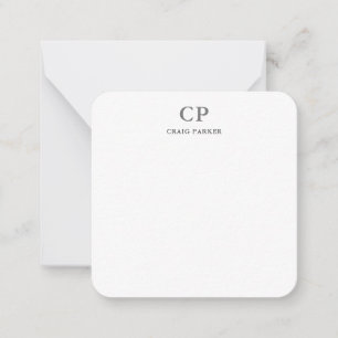 Carte De Correspondance Monogramme classique professionnel simple