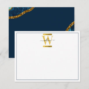 Carte De Correspondance Monogramme de la Parties scintillant de la géode d