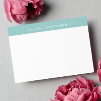 MONOGRAMME DE NOM DE FAMILLE TURQUOISE LÉGER