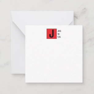 Carte De Correspondance Monogramme de nom professionnel élégant moderne