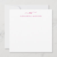 Monogramme de script de fille Stationery initial r