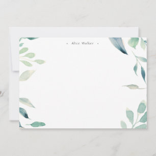 Carte De Correspondance monogramme floral d'été de montagne papeterie