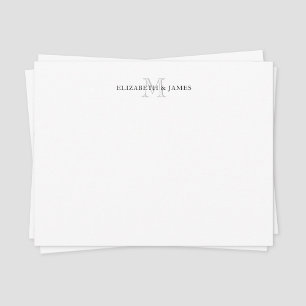 Carte De Correspondance Monogramme initial personnalisé pour couple