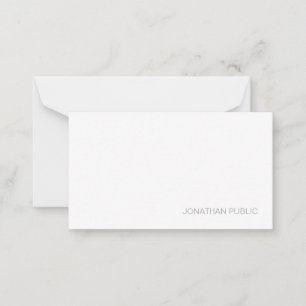 Carte De Correspondance Monogramme moderne personnalisé Élégant minimalist