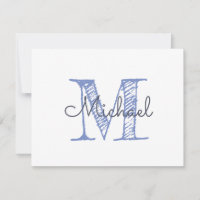Monogramme Nom personnalisé Garçon