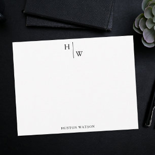 Carte De Correspondance Monogramme Professionnel Personnalisé Avec Nom