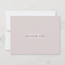 Carte De Correspondance Monogramme rose chic