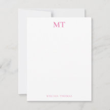 Monogramme rose simple et élégant